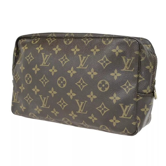 LOUIS VUITTON Trousse Toilette 28 Clutch Hand Bag Monogram Brown - Picture 3 of 7